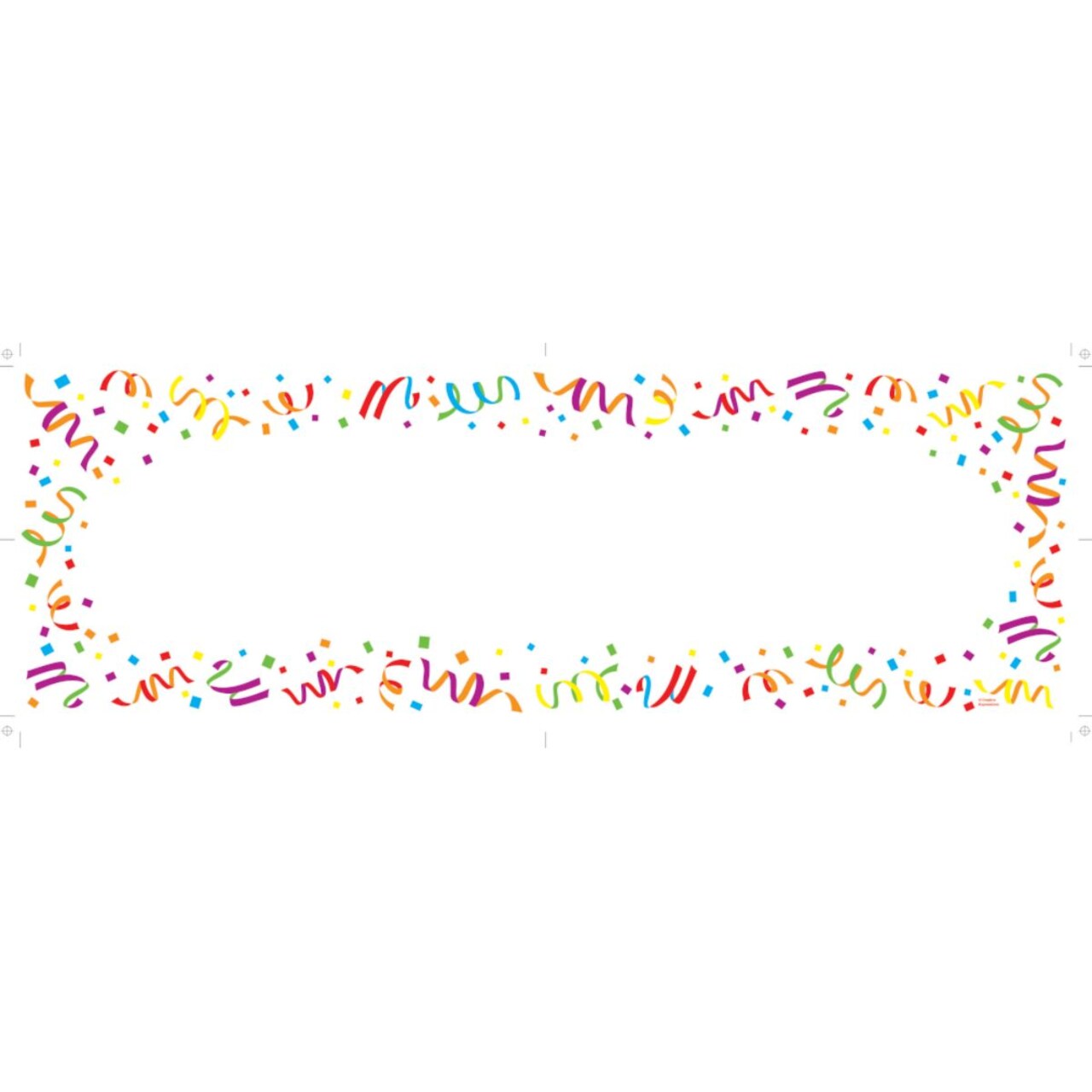 Party Central Pack of 6 Vibrantly Colored Confetti Print Giant Fill-In Party Banners 60&#x22;